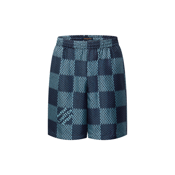 Silk Damier Shorts