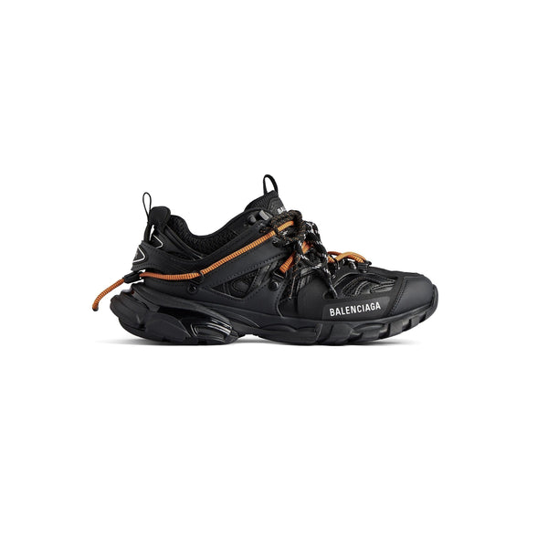 MEN'S BLACK/ORANGE SNEAKER TRACK TRAIL LACES
