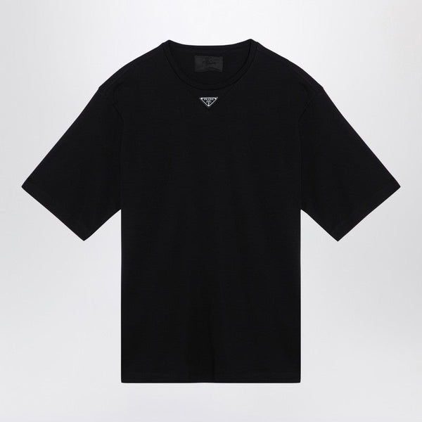 Black Prada T-shirt with triangle logo