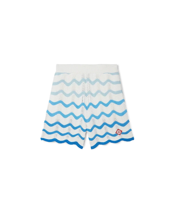 Wavy Gradient Crochet Shorts