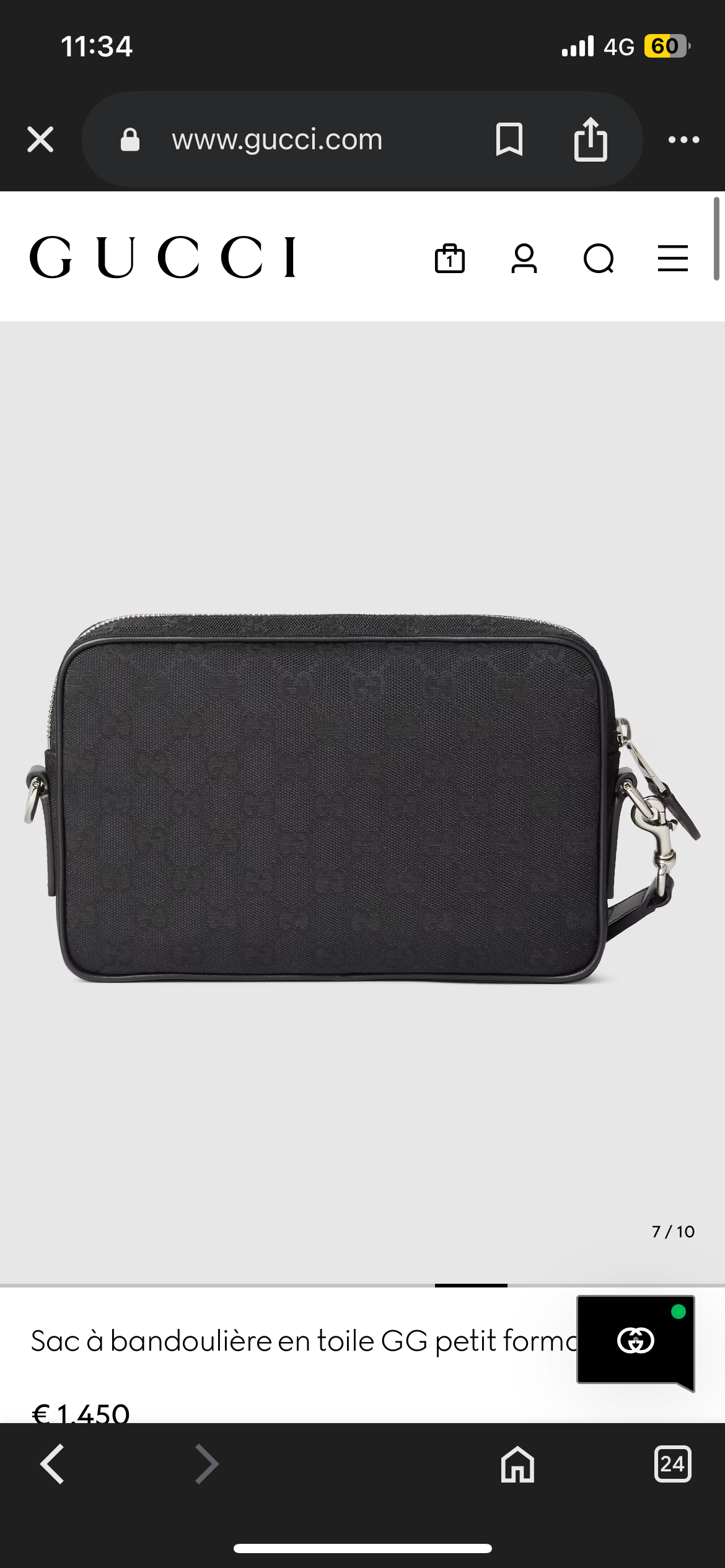 Small GG canvas shoulder bag