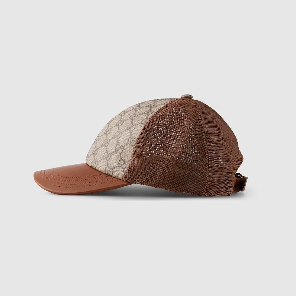 GG MONOGRAM CANVAS BASEBALL HAT brown