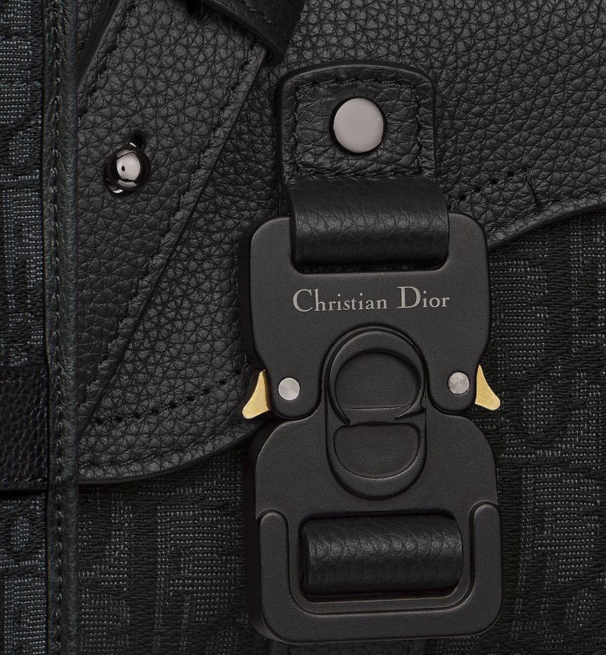 Dior Mini sac Messenger à rabat Saddle Noir