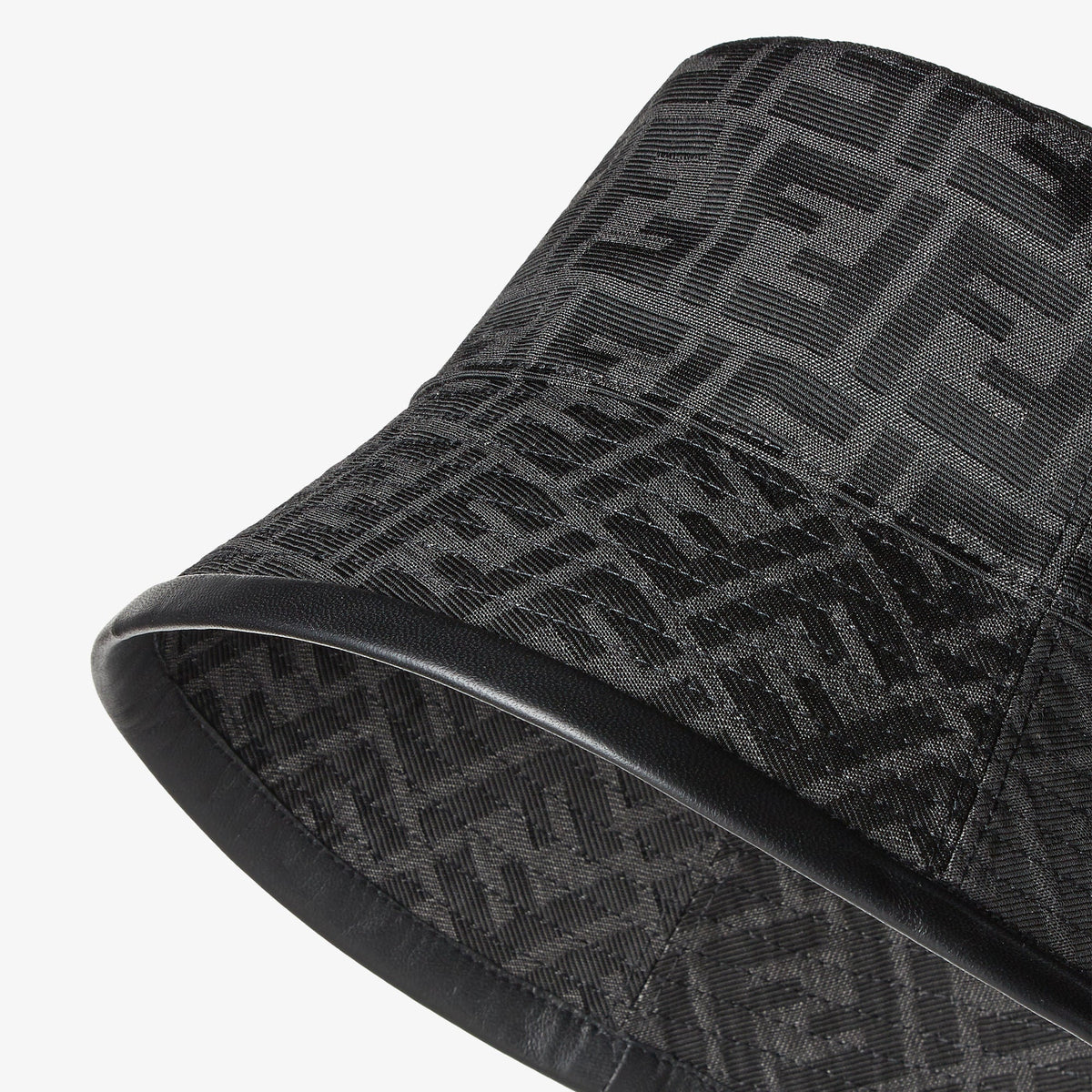 Black FF jacquard bucket hat
