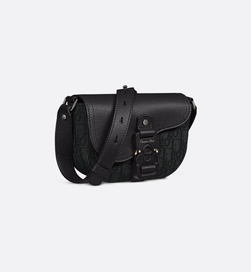 Dior Mini sac Messenger à rabat Saddle Noir