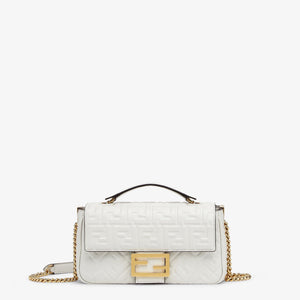 Fendi Baguette Chain Midi Nappa Blanche