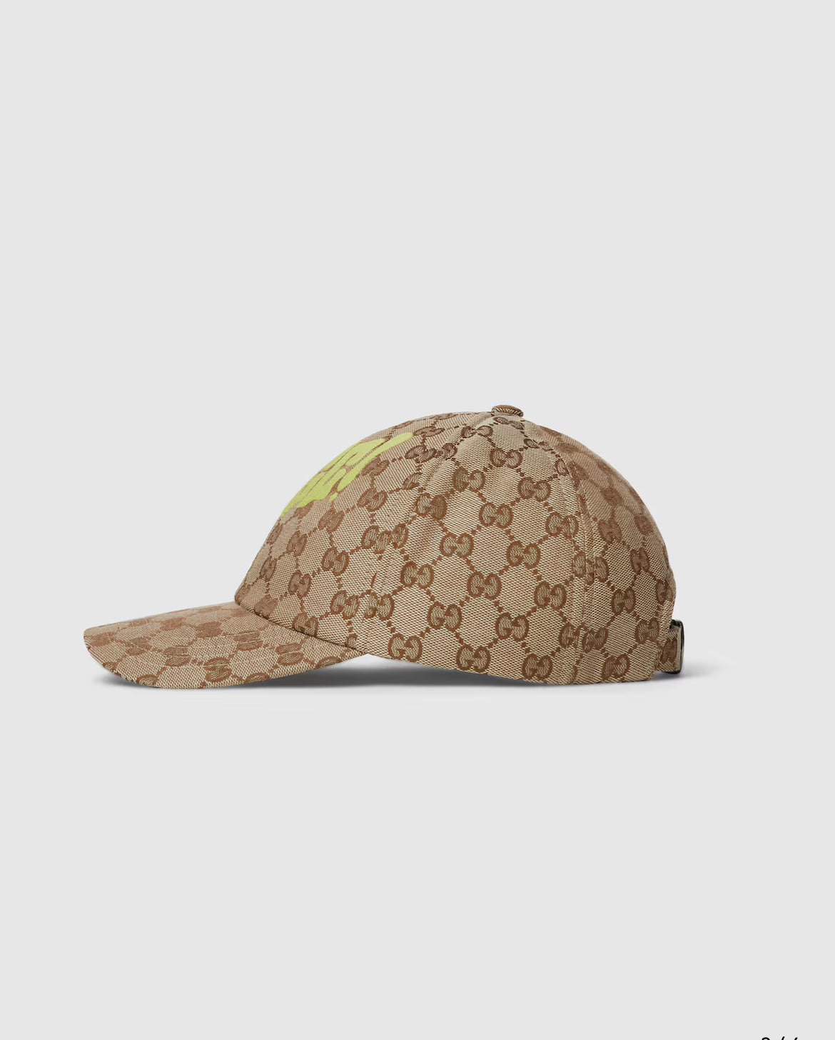 GG canvas baseball hat with print