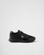 Basket Prada Noir en cuir brossé