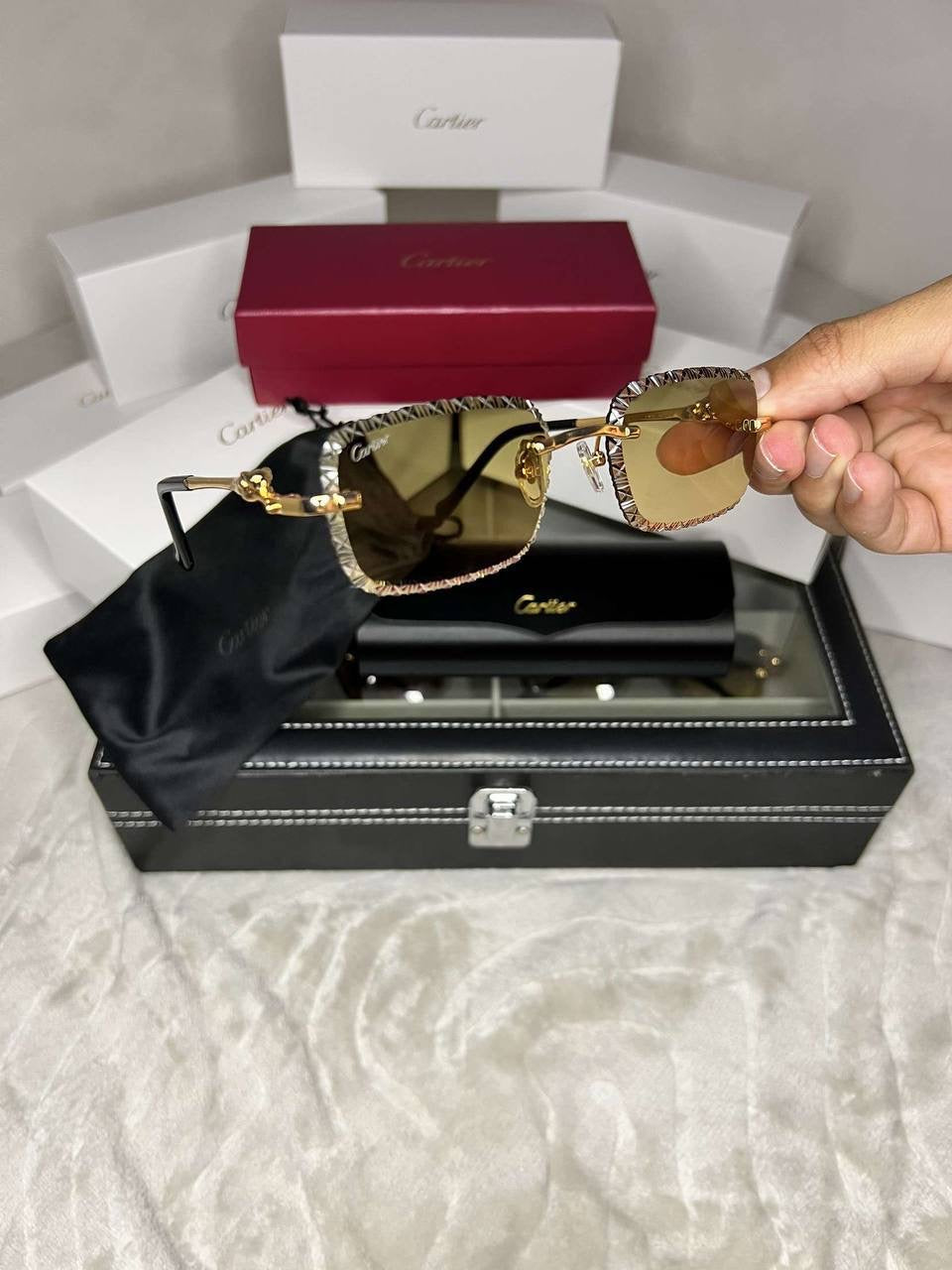Cartier 4 Season Sunglasses with cut lenses