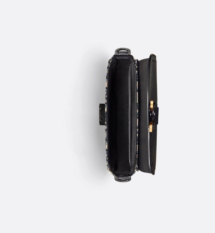 Dior Mini sac Messenger à rabat Saddle Noir et Beige