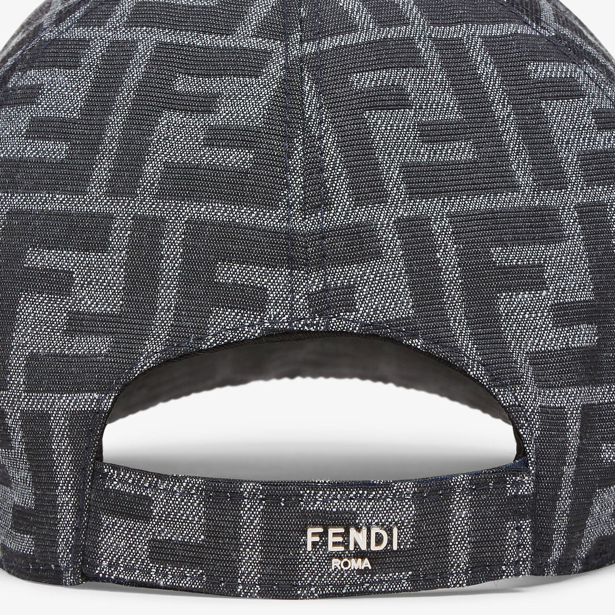Blue FF jacquard fabric baseball cap
