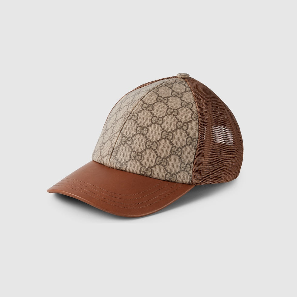 GG MONOGRAM CANVAS BASEBALL HAT brown