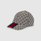 ORIGINAL GG CANVAS BASEBALL HAT Beige BLUE