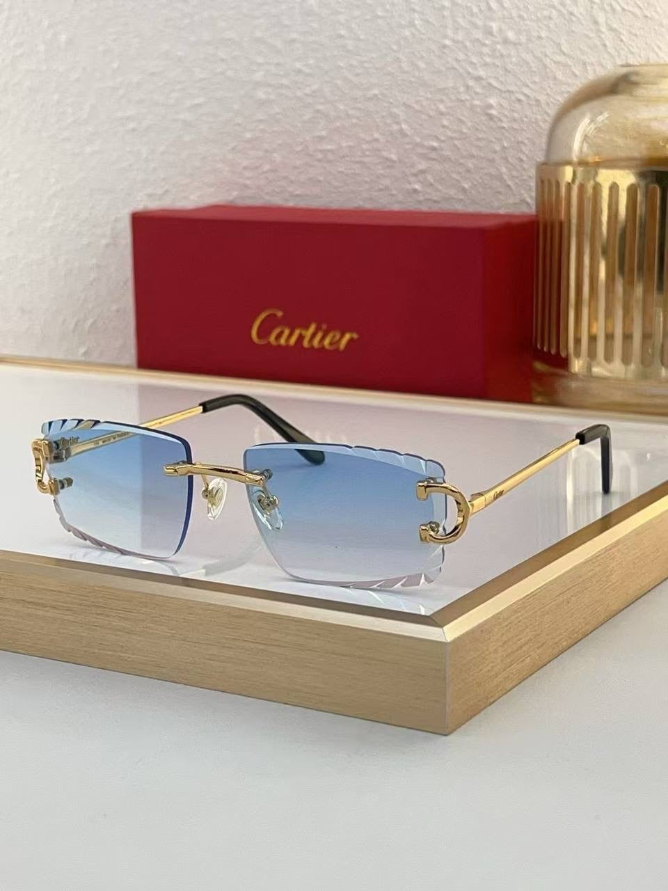Cartier rimless glasses