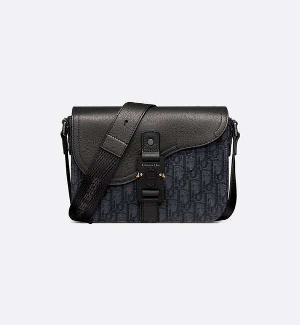 Dior Sac Messenger à rabat Saddle Small Noir