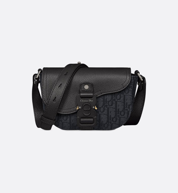 Dior Mini sac Messenger à rabat Saddle Noir