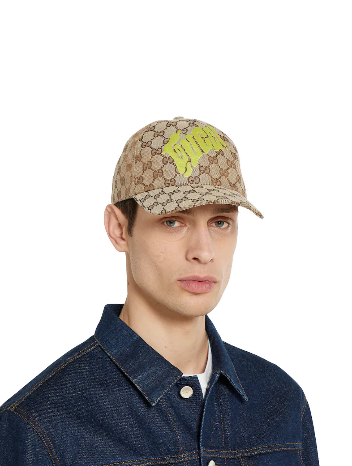 GG canvas baseball hat with print