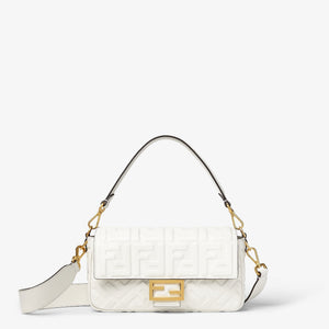 Fendi Baguette Cuir Blanc
