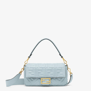 Fendi Baguette Cuir Bleu Clair