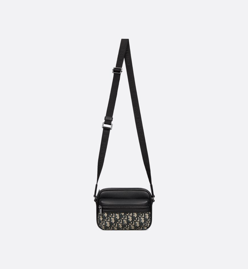 Dior Mini sac Messenger zippé Rider 2.0 Noir et Beige