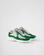 Baskets Prada America’s Cup en tissu Bike vert