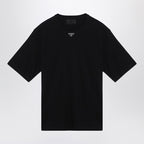 T-shirt noir Prada avec logo triangle
