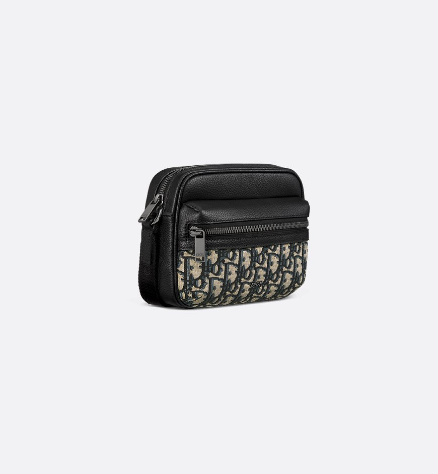Dior Mini sac Messenger zippé Rider 2.0 Noir et Beige