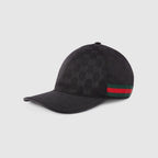 WEB-STRIPED BASEBALL CAP Black