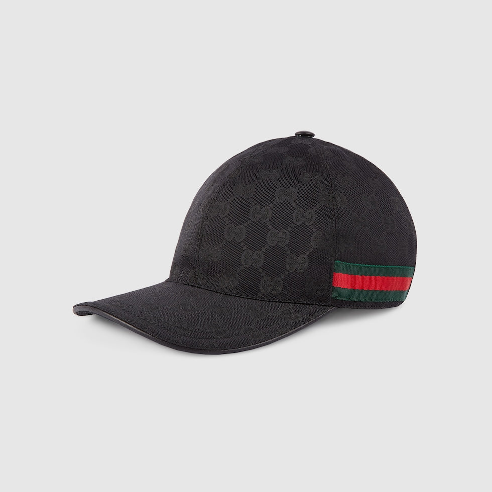 WEB-STRIPED BASEBALL CAP Black