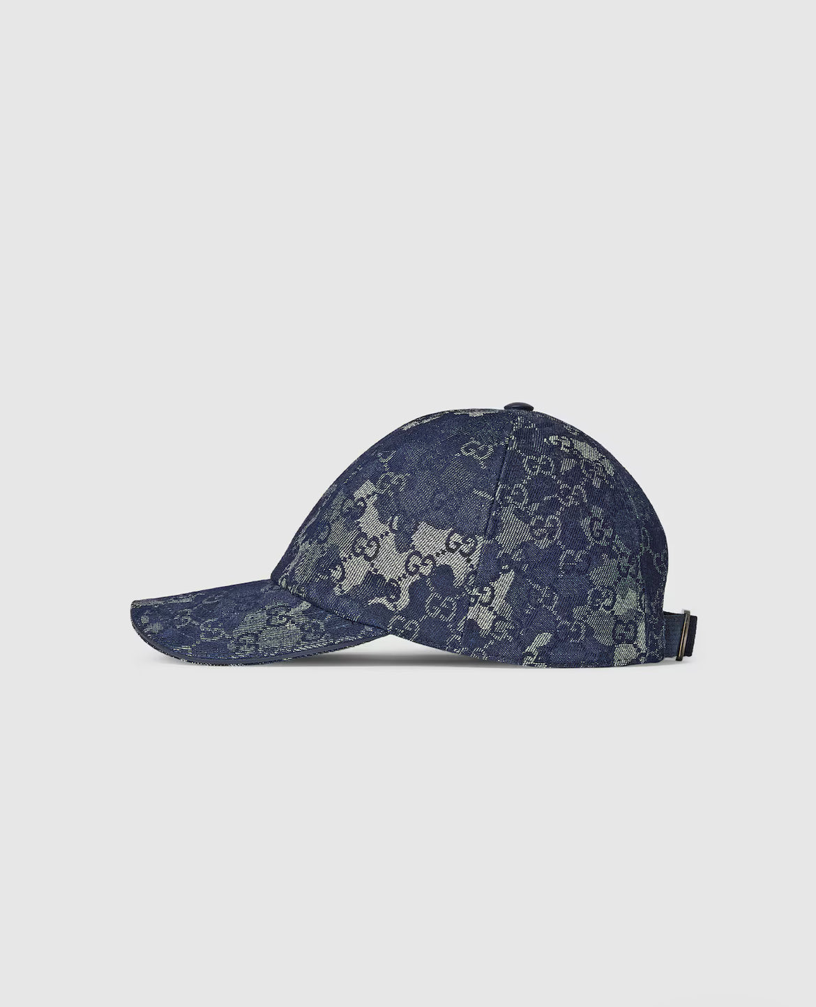 GG denim baseball hat with Web stripe detail