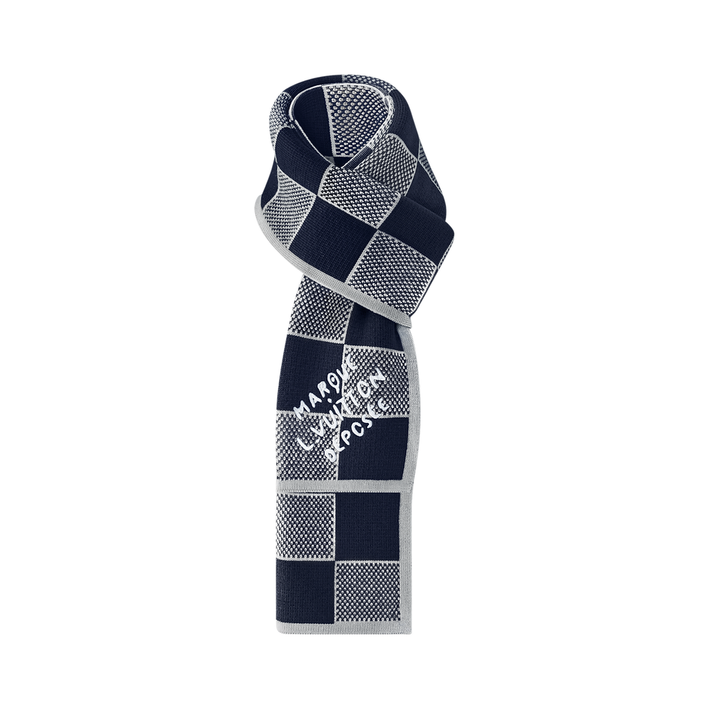 Heritage Navy Check Beanie and Scarf