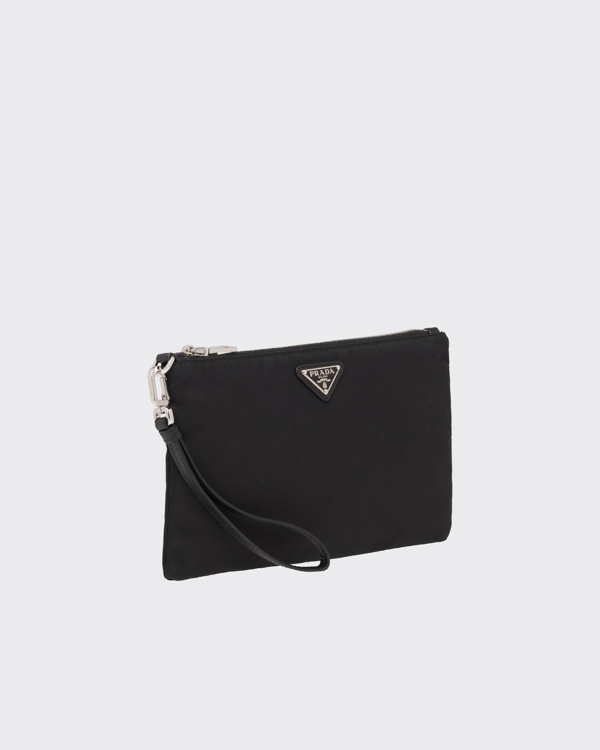 Re-Nylon and Saffiano leather pouch