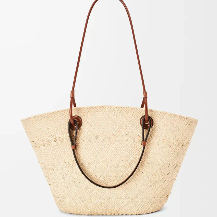 Loewe - Anagram basket in Iraca palm and calfskin