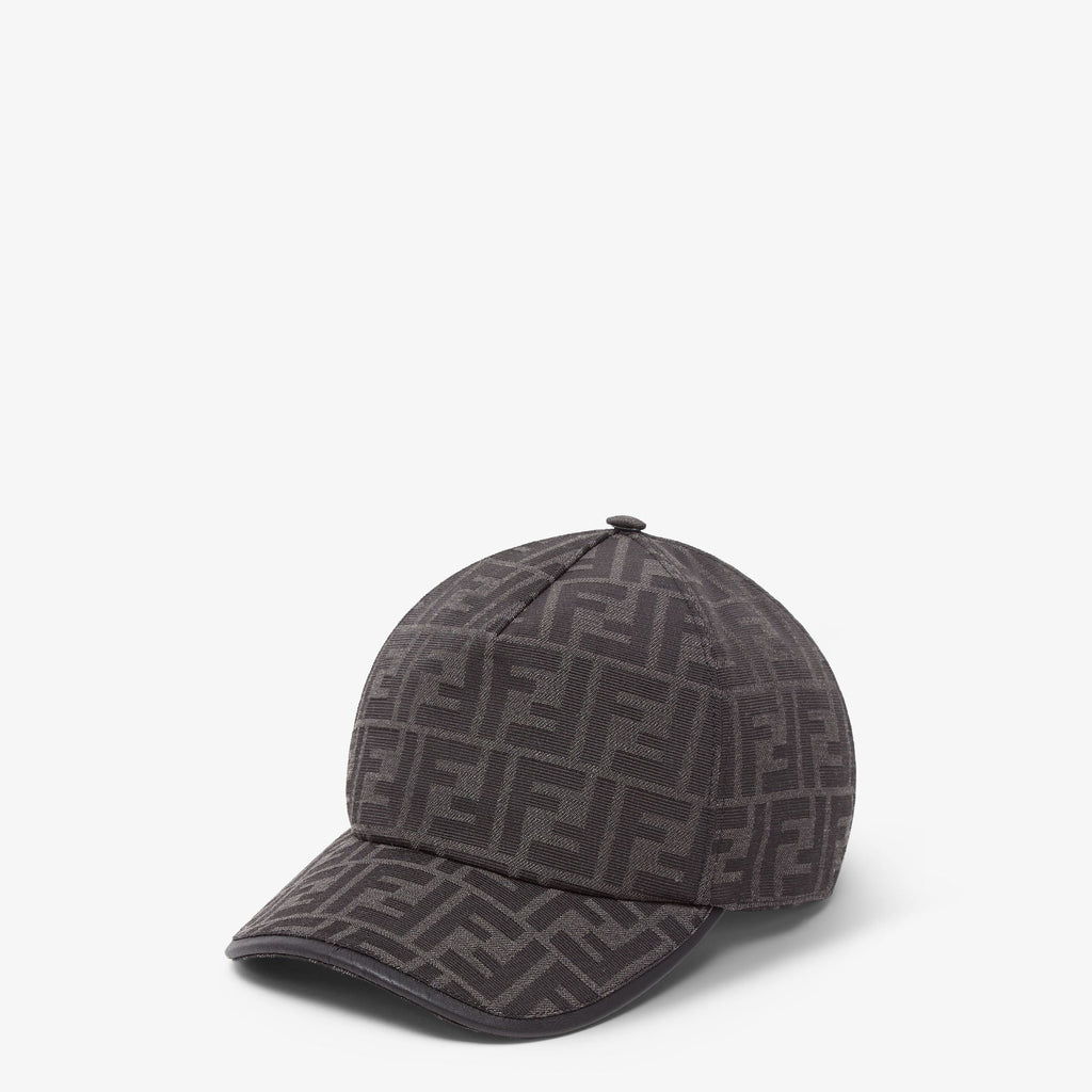 Black FF jacquard fabric baseball cap