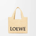 LOEWE - Raffia Font Tote Small