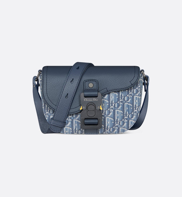 Dior Mini sac Messenger à rabat Saddle Toile 1