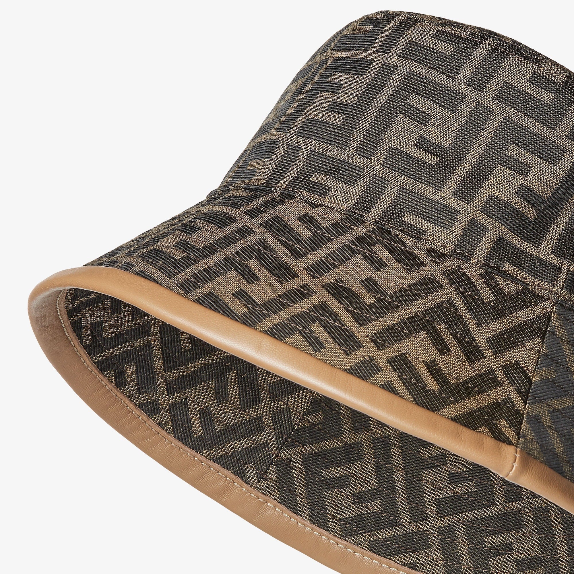 Brown FF jacquard bucket hat