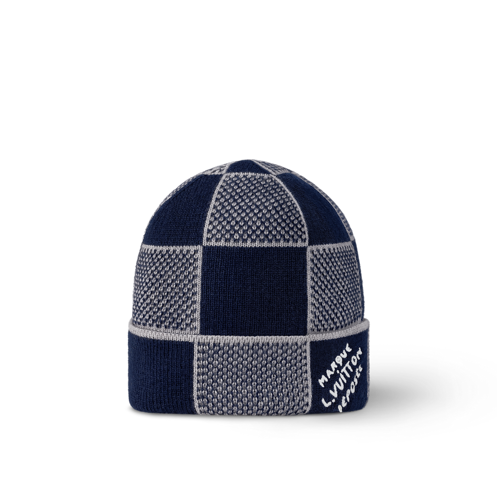 Heritage Navy Check Beanie and Scarf