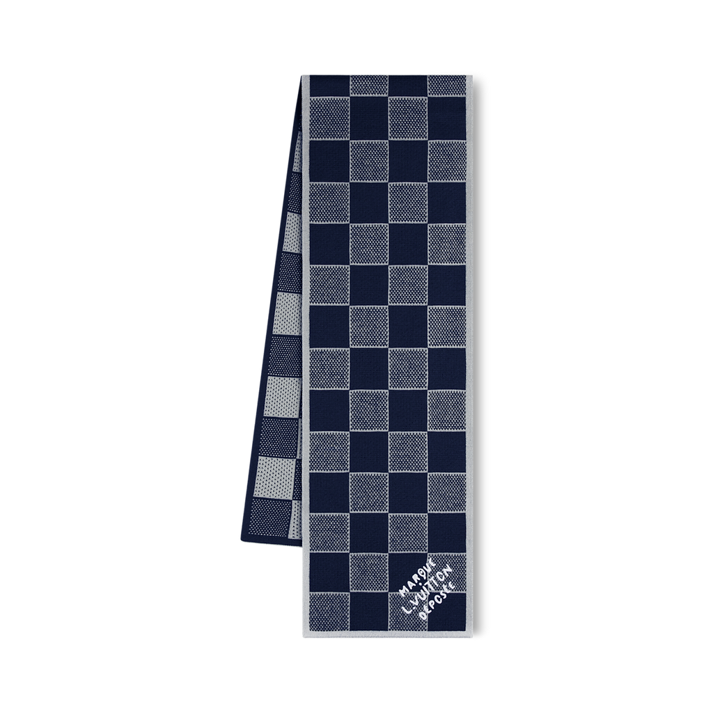 Heritage Navy Check Beanie and Scarf