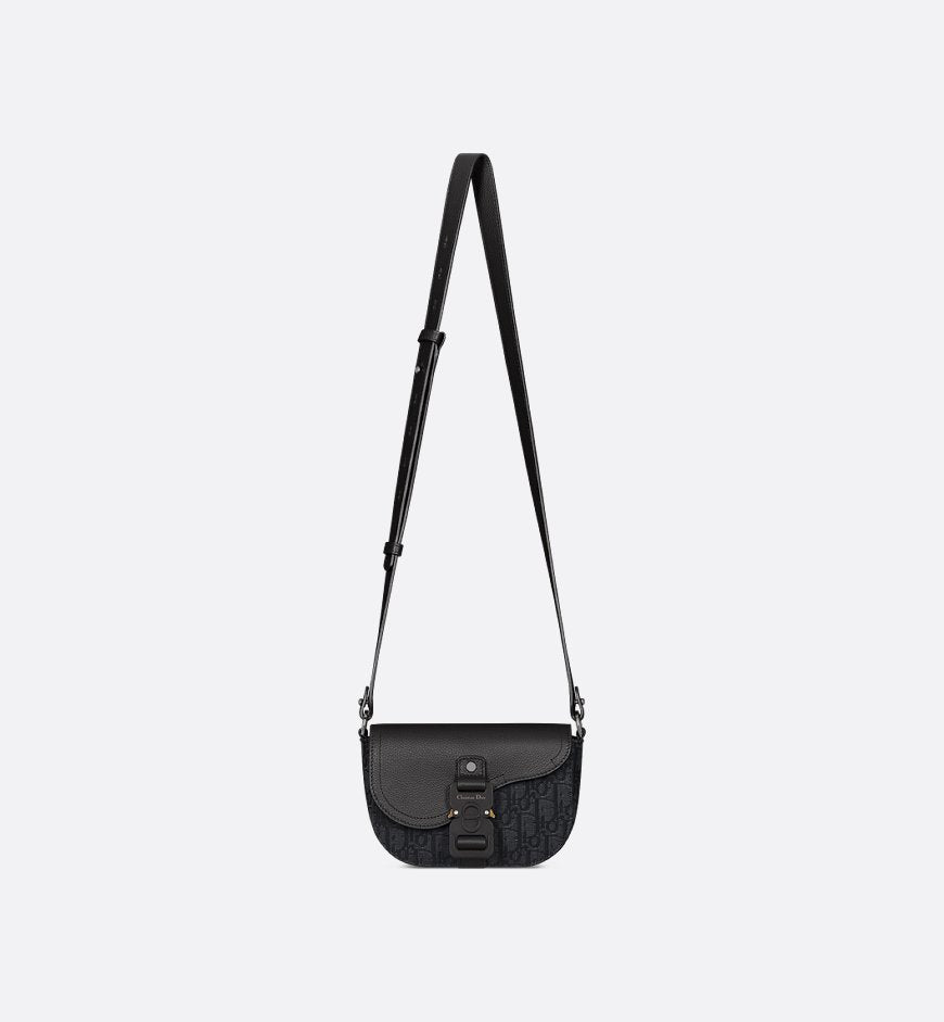 Dior Mini sac Messenger à rabat Saddle Noir