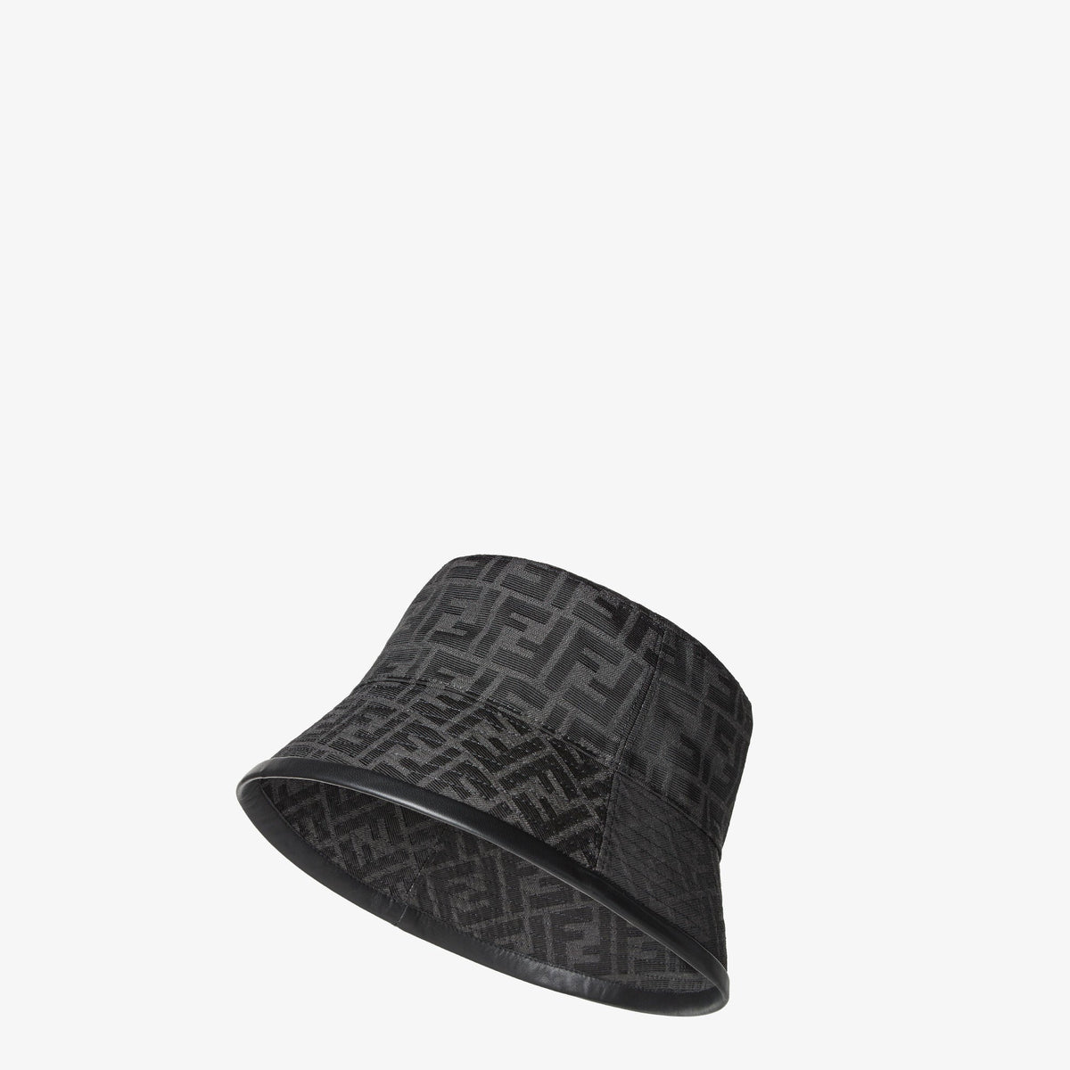 Black FF jacquard bucket hat