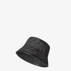 Black FF jacquard bucket hat