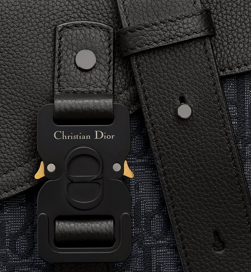 Dior Sac Messenger à rabat Saddle Small Noir