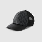 GG MONOGRAM CANVAS BASEBALL CAP Black