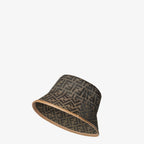 Brown FF jacquard bucket hat