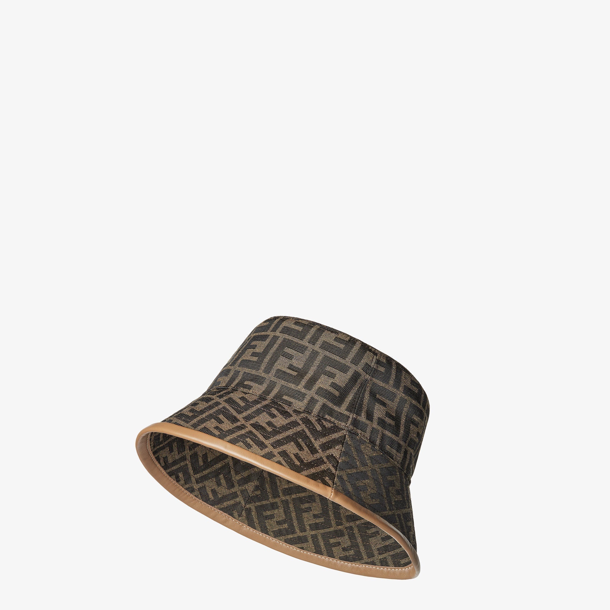 Brown FF jacquard bucket hat