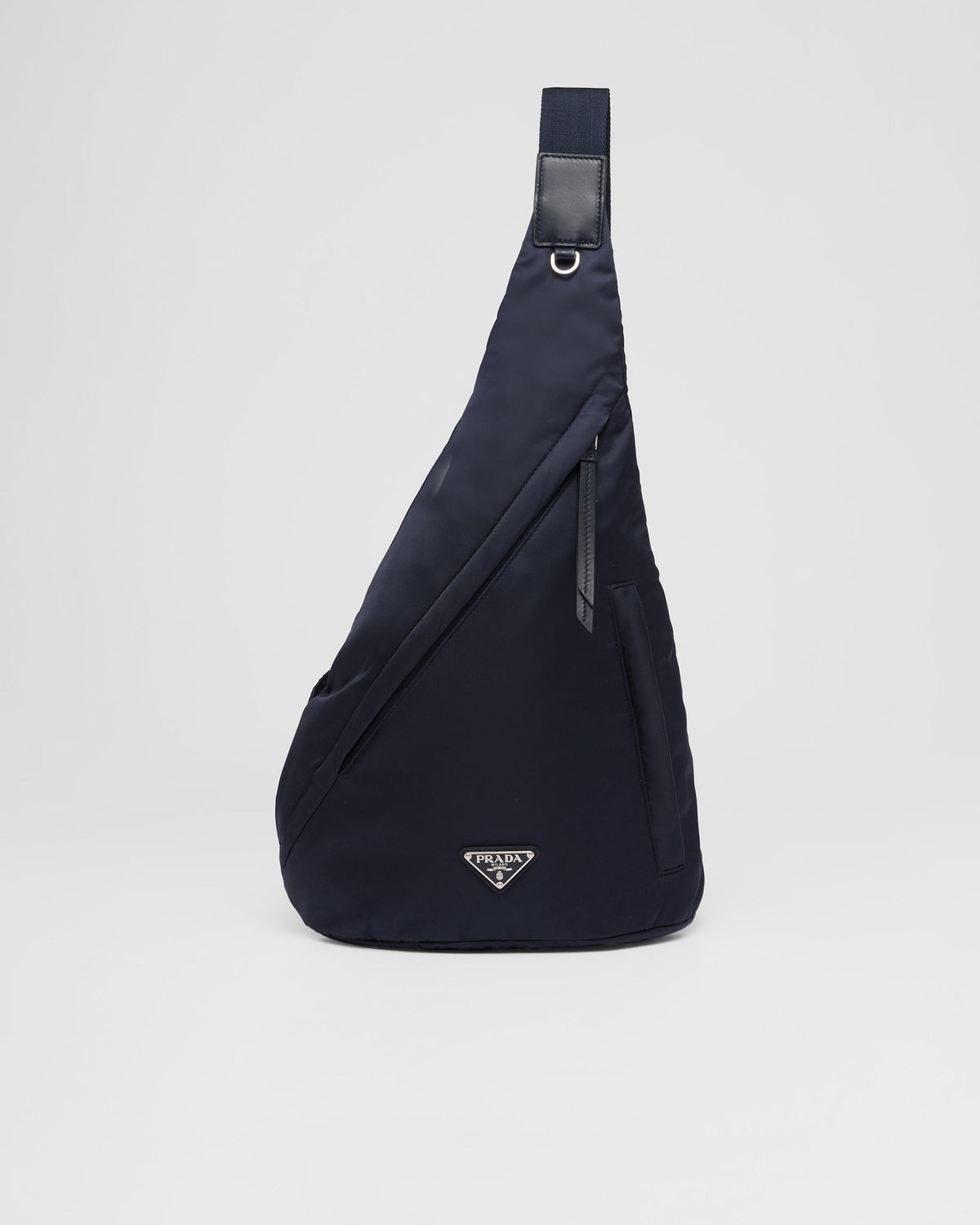 Re-Nylon and leather backpack