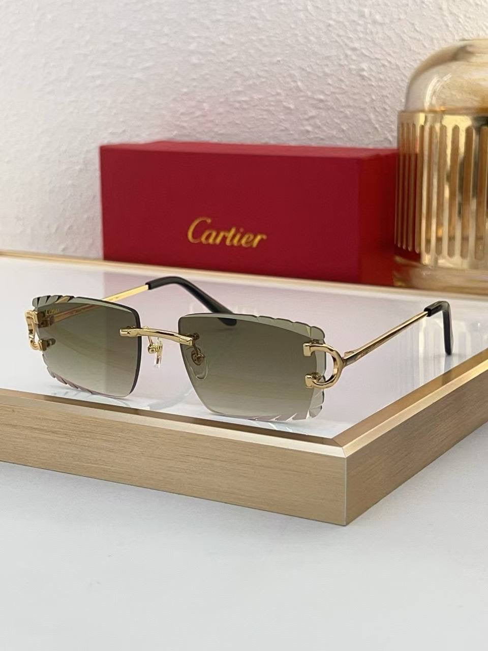 Cartier rimless glasses