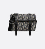 Dior Sac Messenger à rabat Hit The Road Noir et Beige