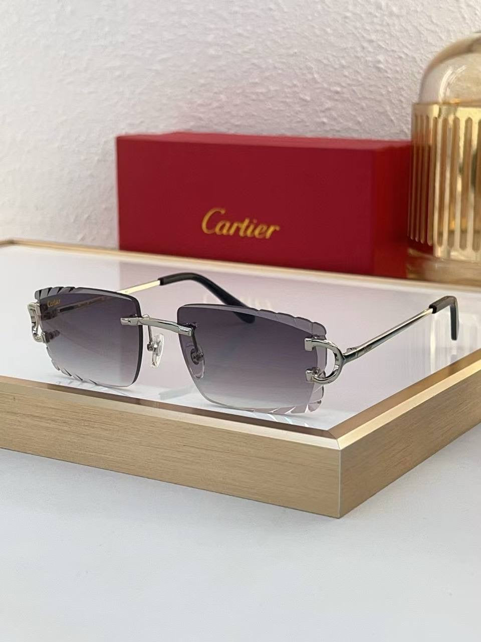 Cartier rimless glasses
